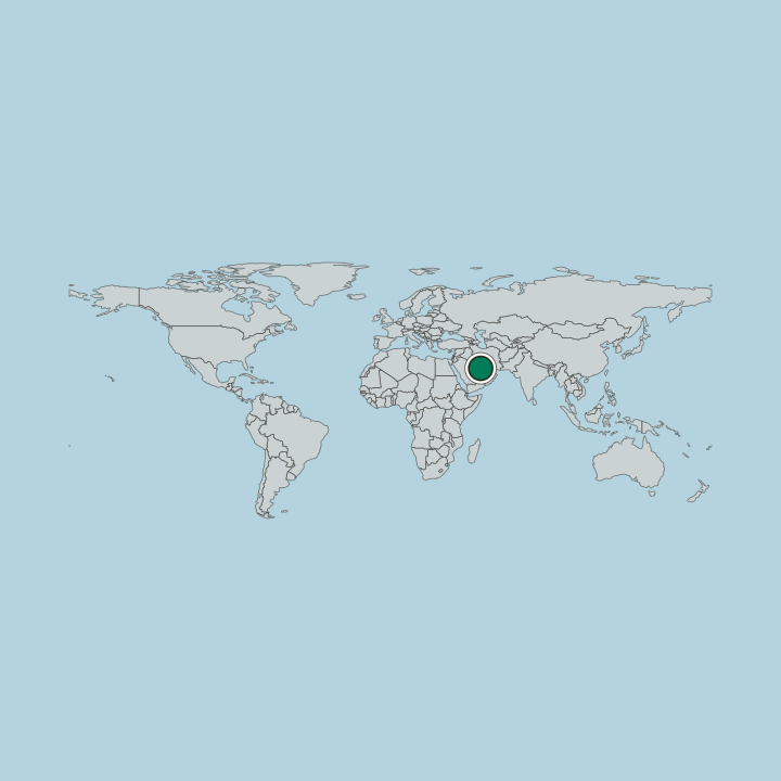 Map showing Bahrain — Worldwide