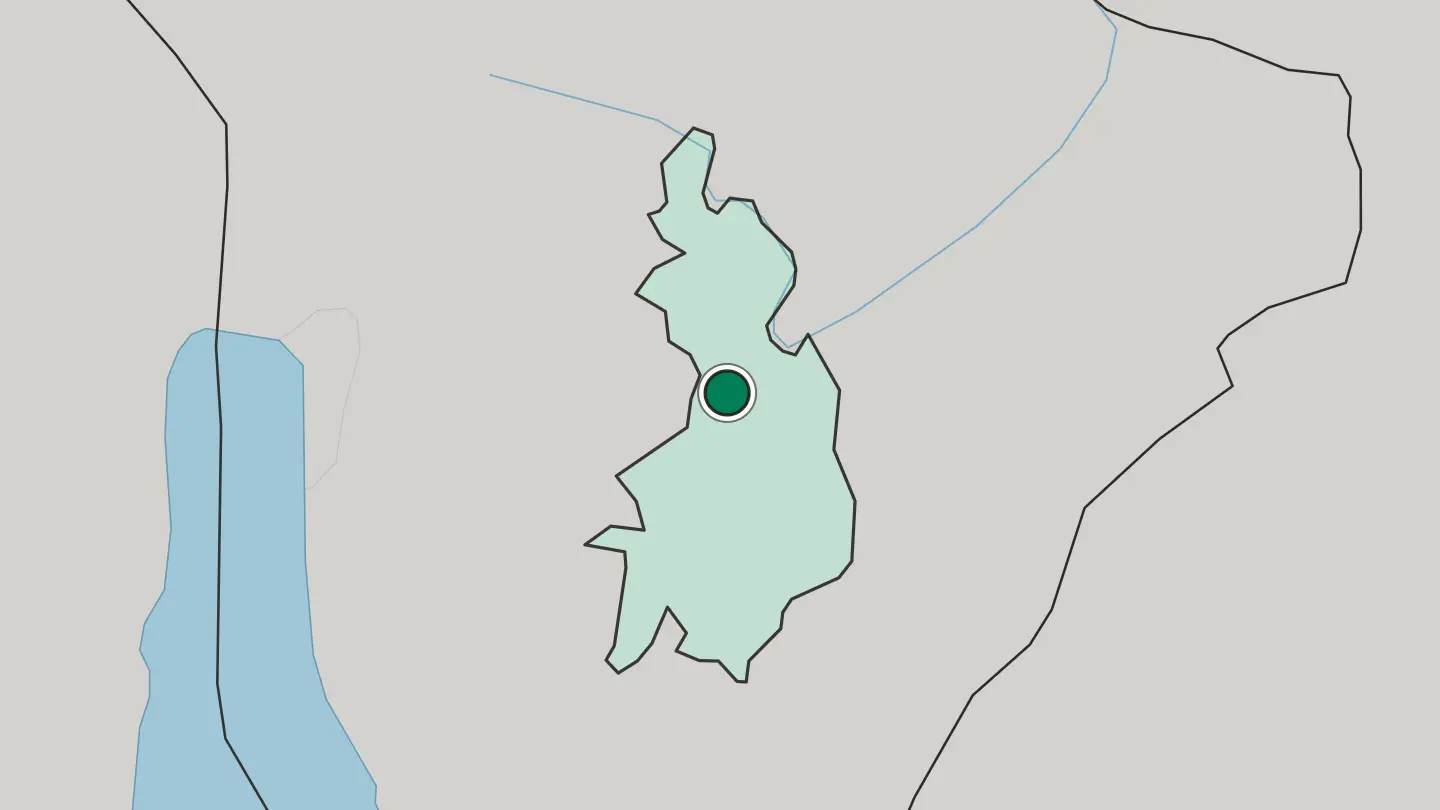 Map of Gitega in Burundi
