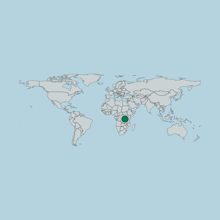 Map showing Burundi — Worldwide