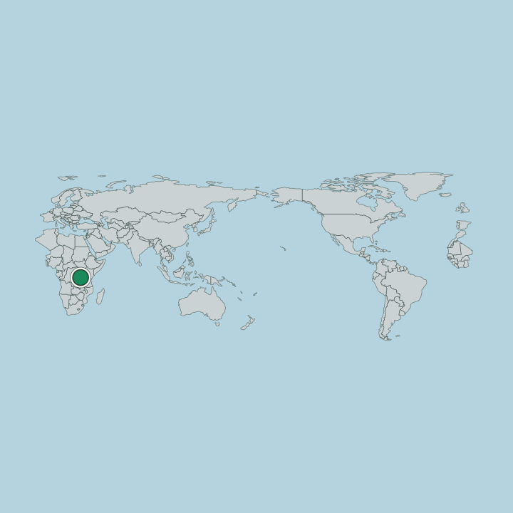 Map showing Burundi — Worldwide