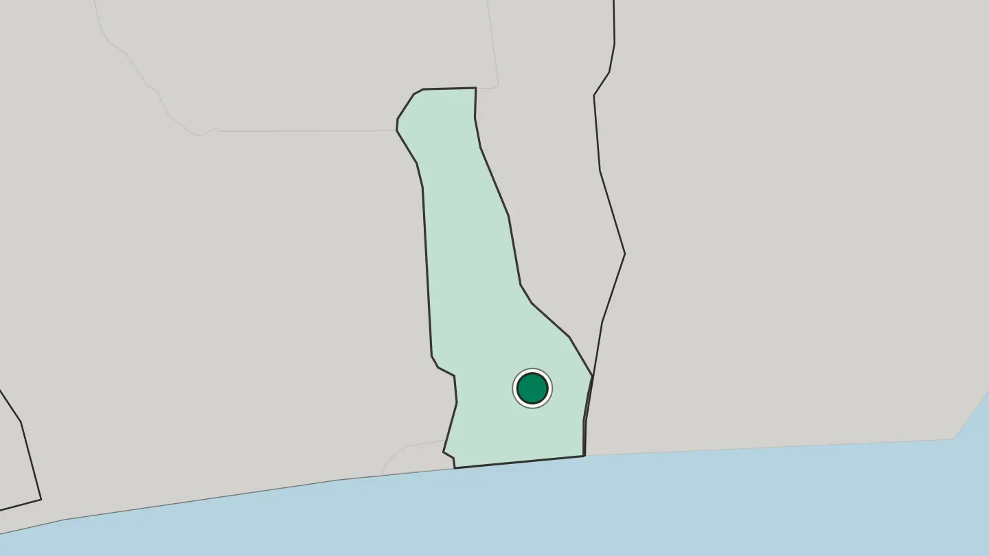 Map of Porto-Novo in Benin