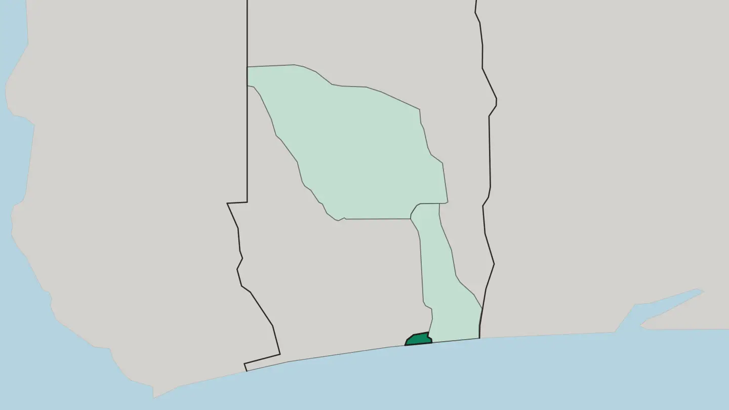 Map of Littoral in Benin