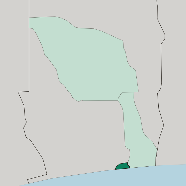 Map showing Littoral — In Benin