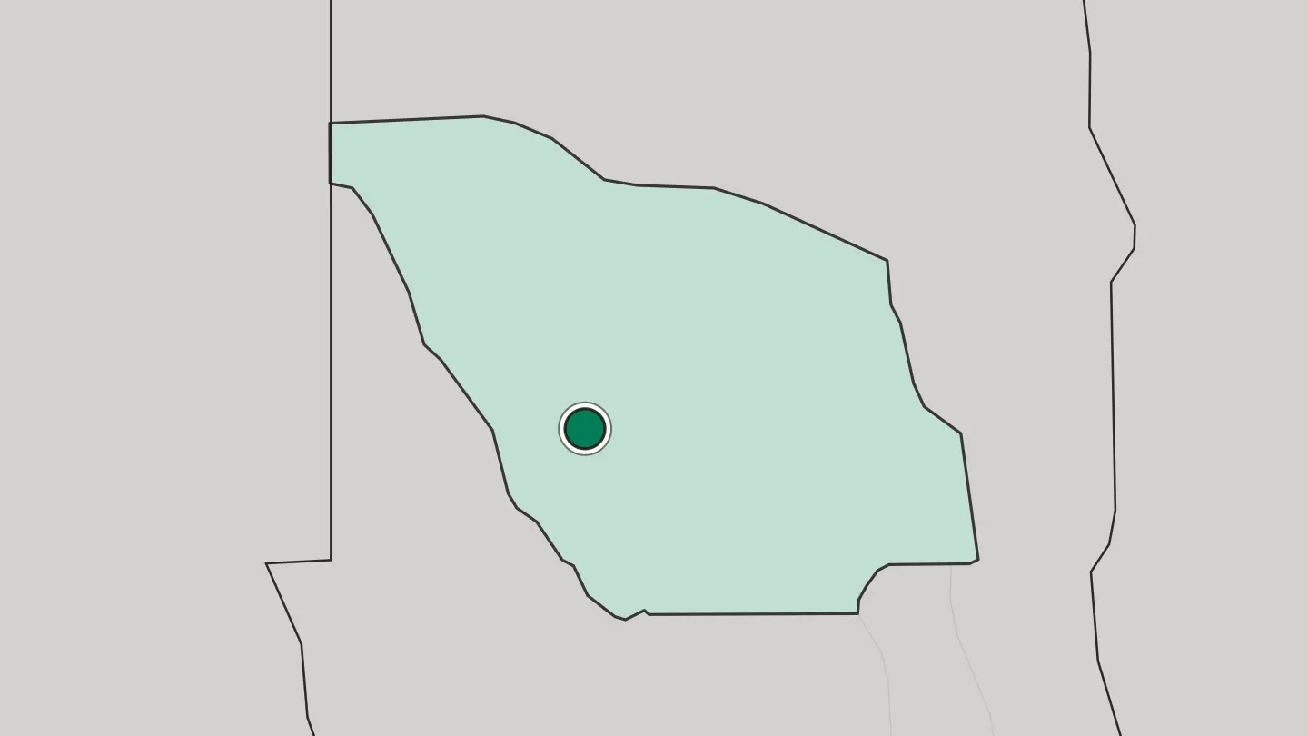 Map of Abomey in Benin