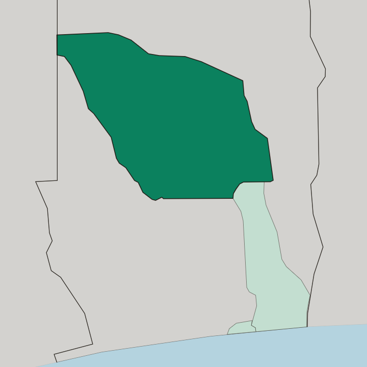 Map showing Zou Department — In Benin