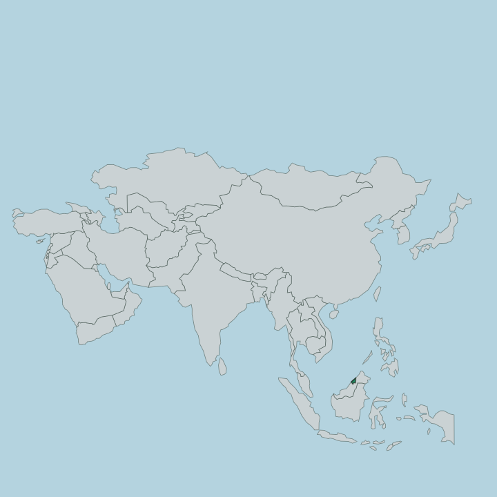 Map showing Brunei — In Asia
