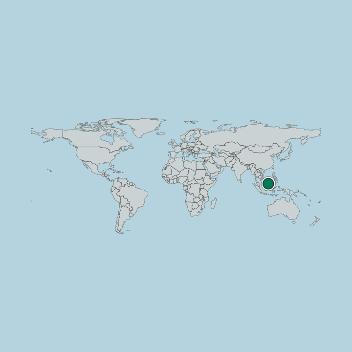 Map showing Brunei — Worldwide
