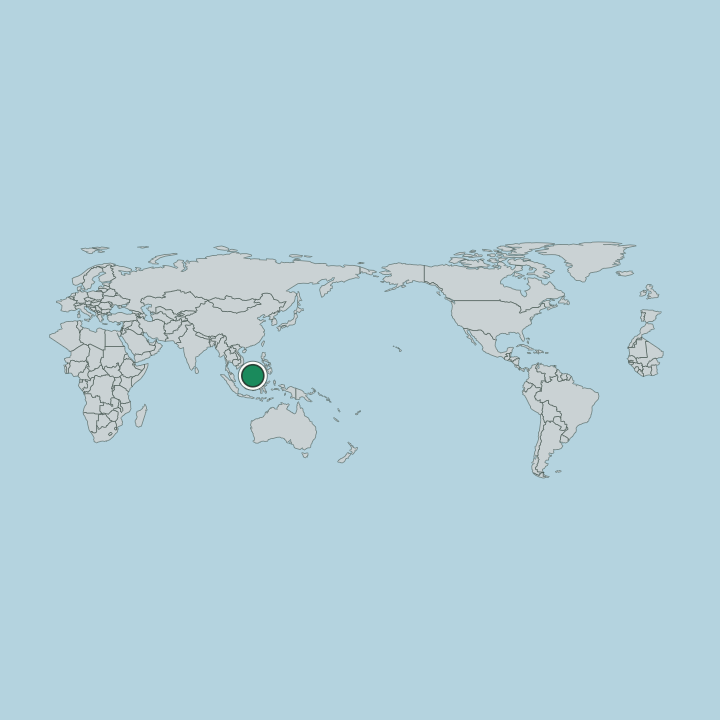 Map showing Brunei — Worldwide