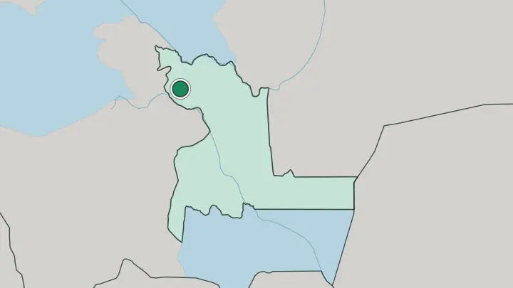 Map of Sucre in Bolivia