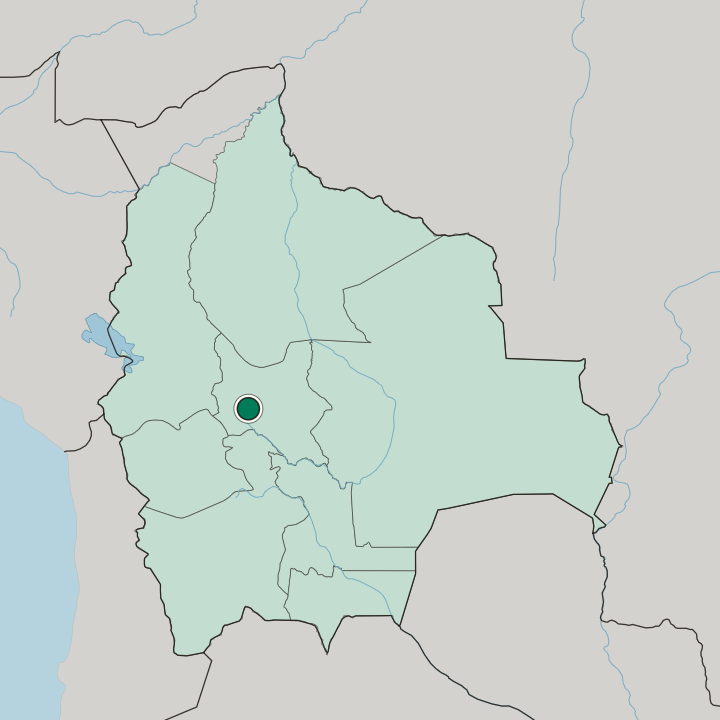 Map showing Alalay — In Bolivia