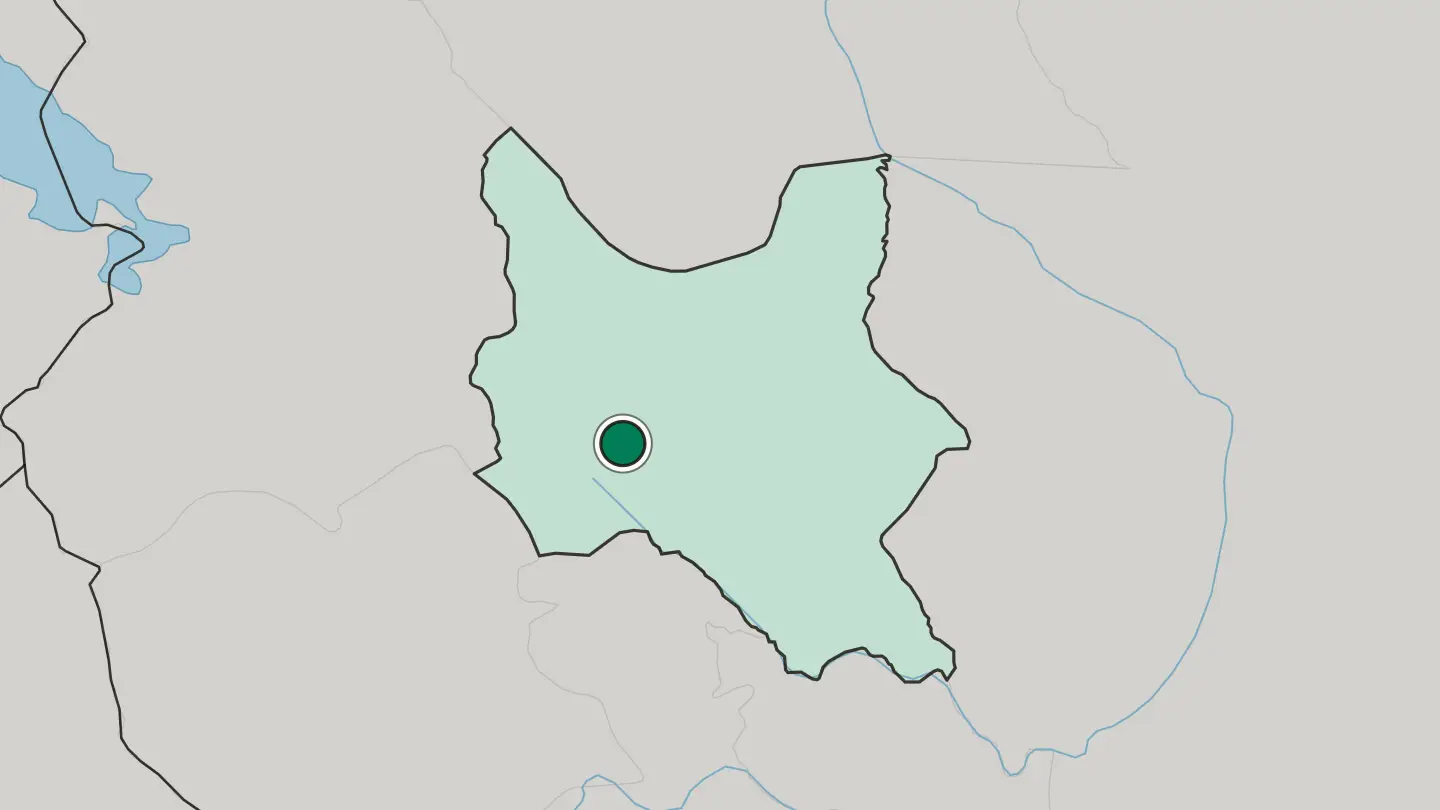 Map of Cochabamba in Bolivia