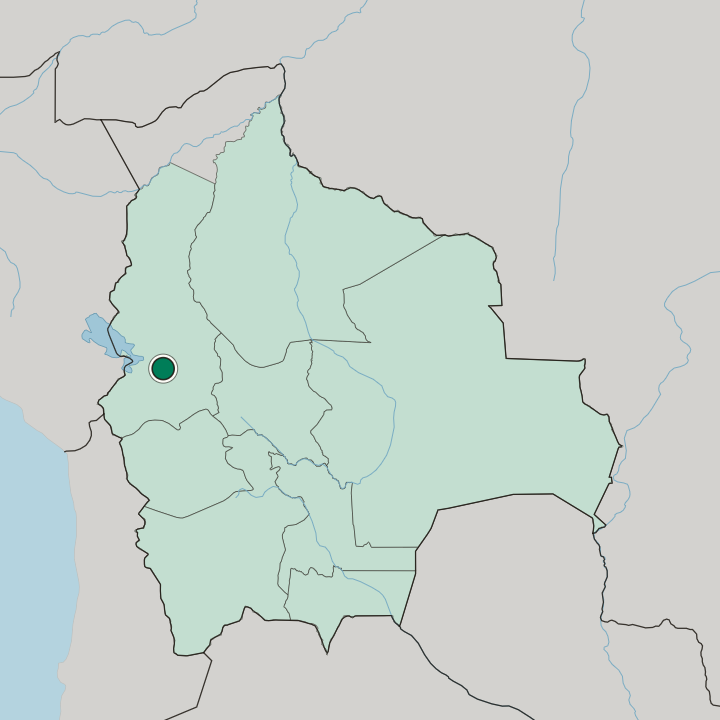Map showing La Paz — In Bolivia