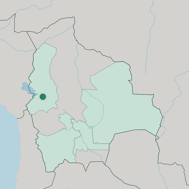 Map showing La Paz — In Bolivia