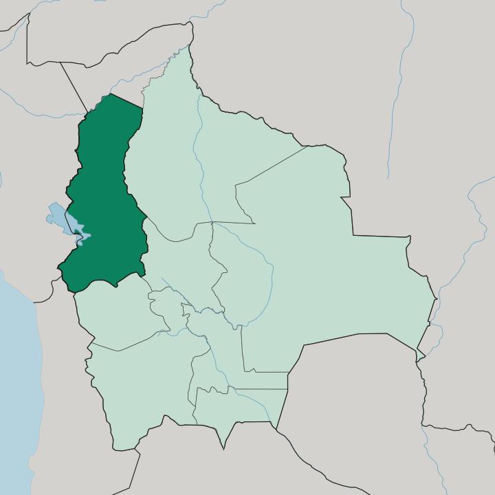 Map showing Departamento de La Paz — In Bolivia