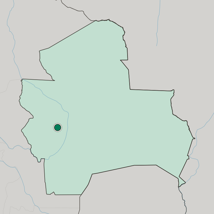 Map showing Santa Cruz de la Sierra — In Departamento de Santa Cruz