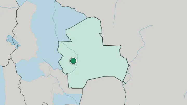 Map of Santa Cruz de la Sierra in Bolivia