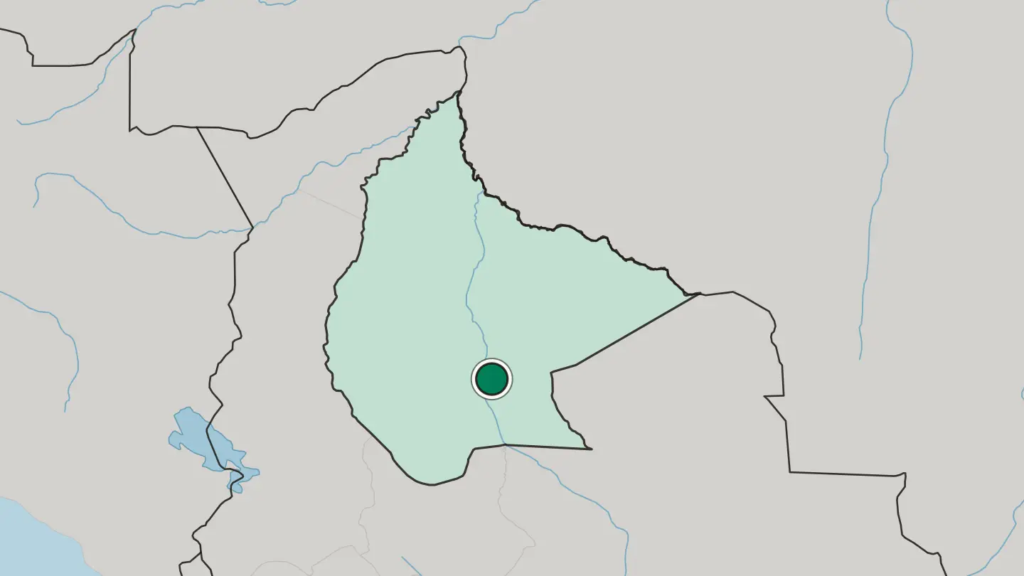 Map of Trinidad in Bolivia