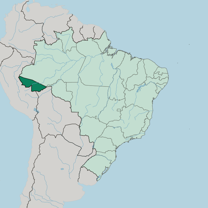 Map showing Acre — In Brazil