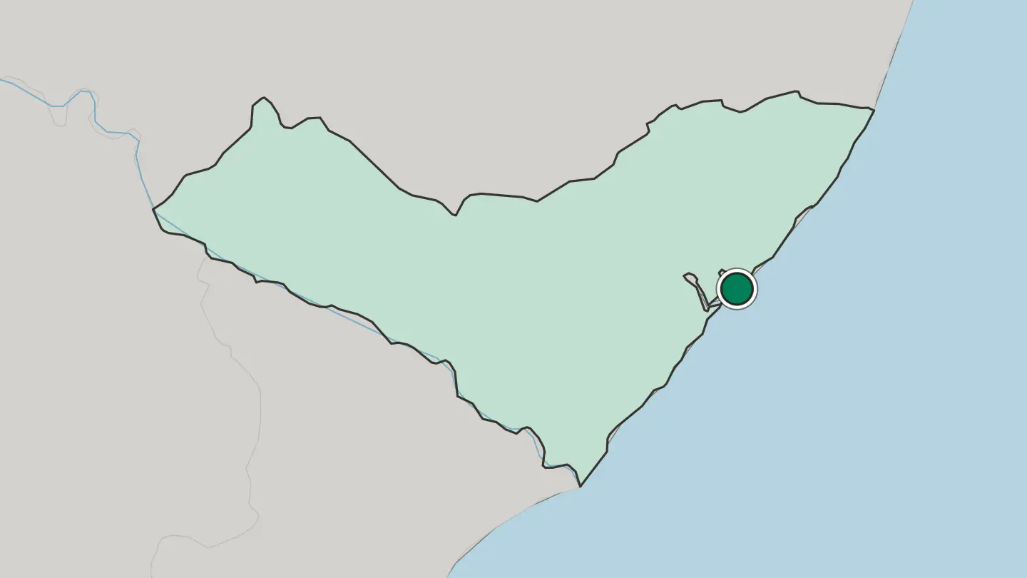 Map of Maceió in Brazil