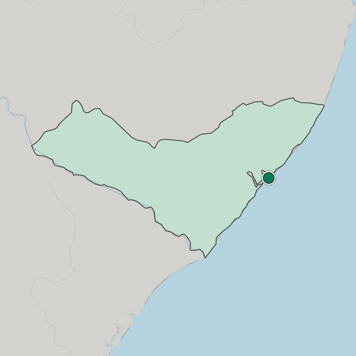Map showing Maceió — In Alagoas