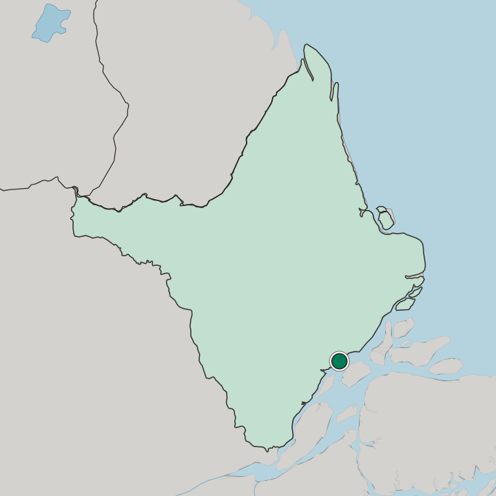 Map showing Macapá — In Amapá
