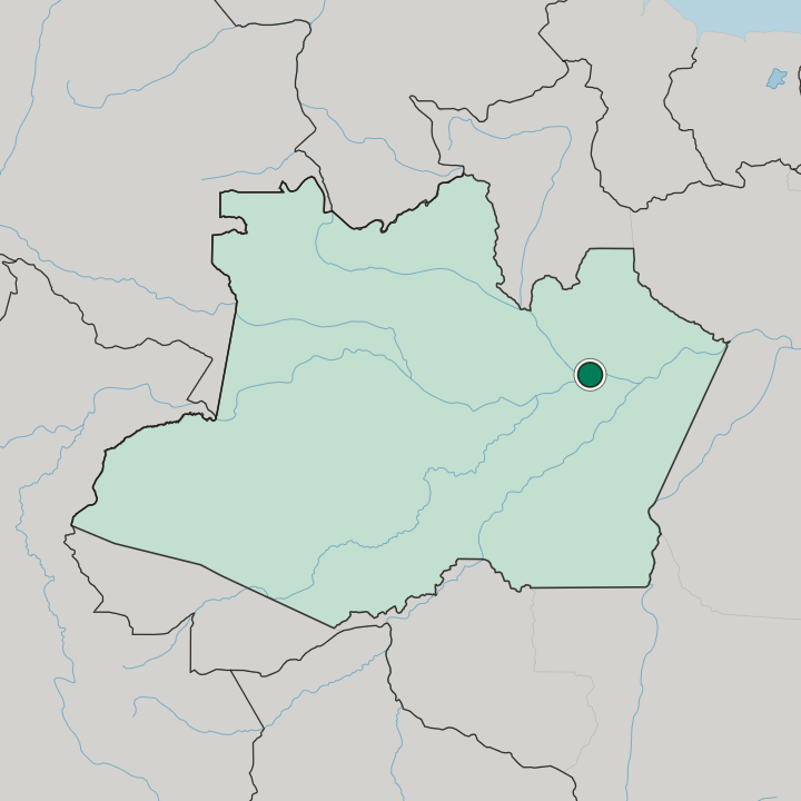 Map showing Manaus — In Amazonas
