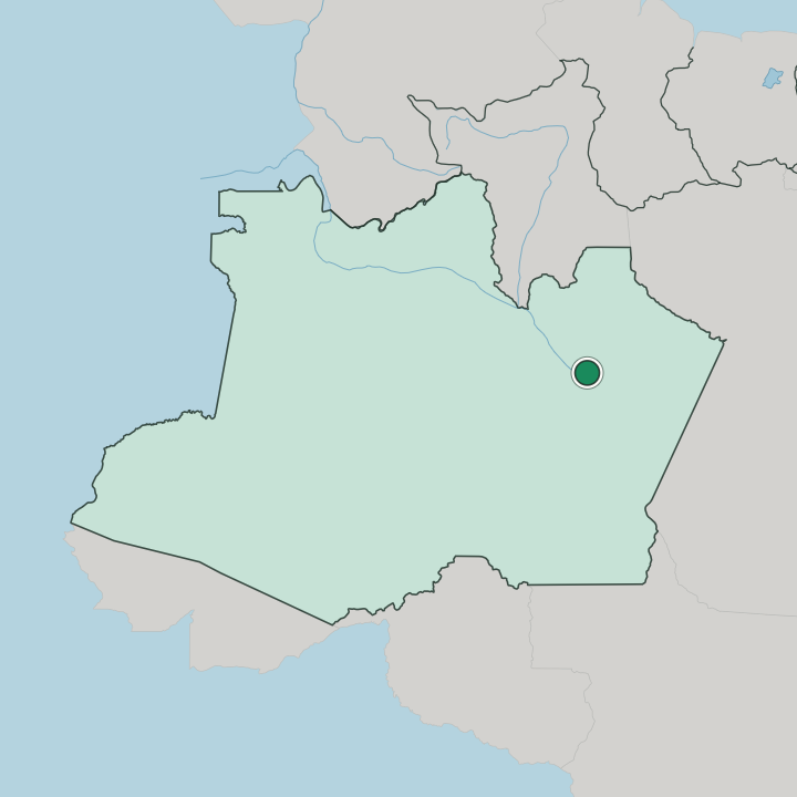 Map showing Manaus — In Amazonas