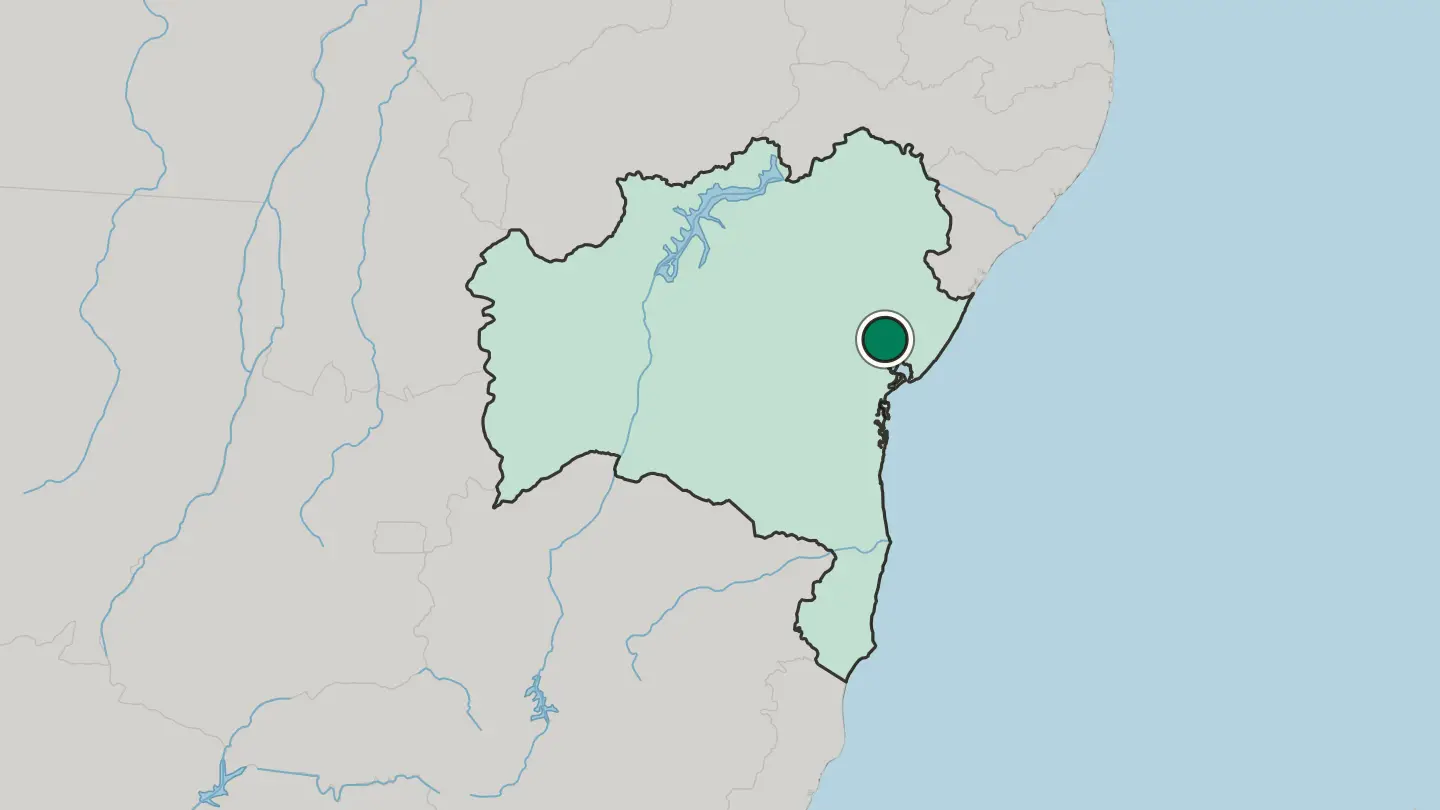Map of Feira de Santana in Brazil