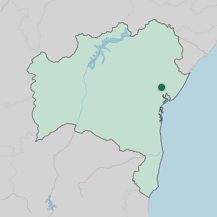 Map showing Feira de Santana — In Bahia