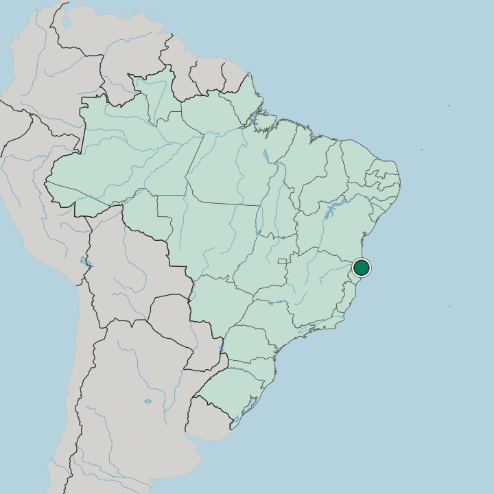 Map showing Porto Seguro — In Brazil