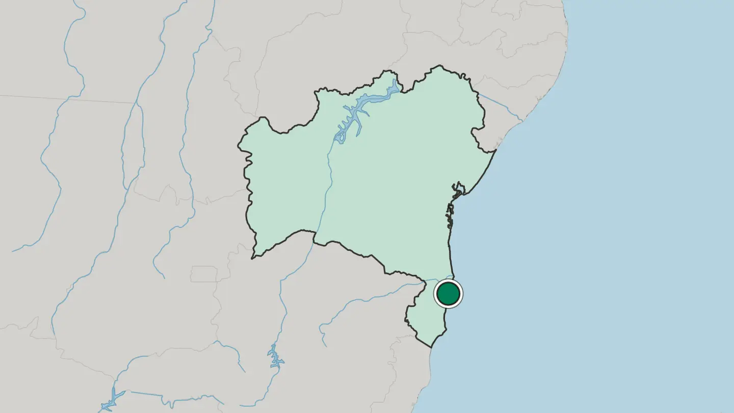 Map of Porto Seguro in Brazil