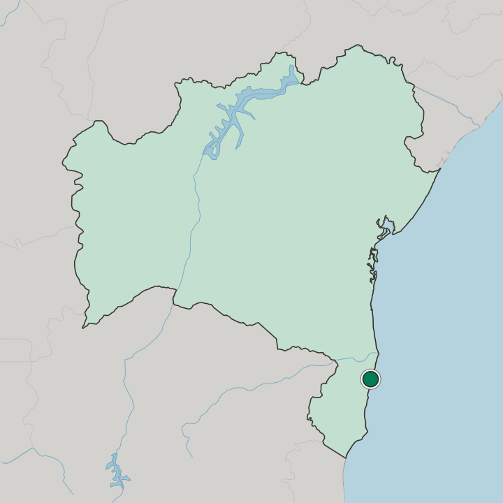 Map showing Porto Seguro — In Bahia