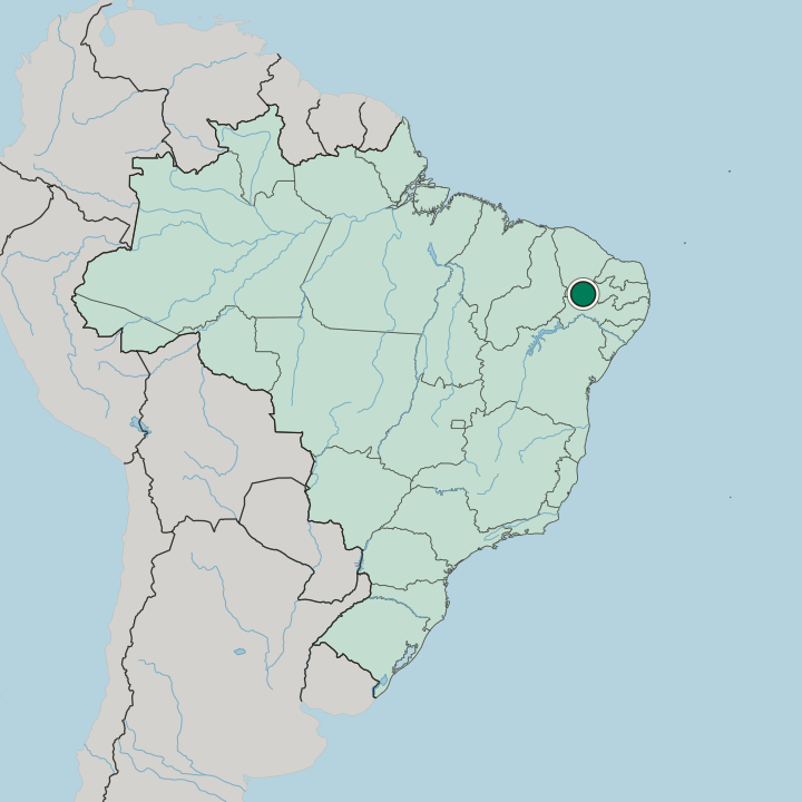 Map showing Juazeiro do Norte — In Brazil