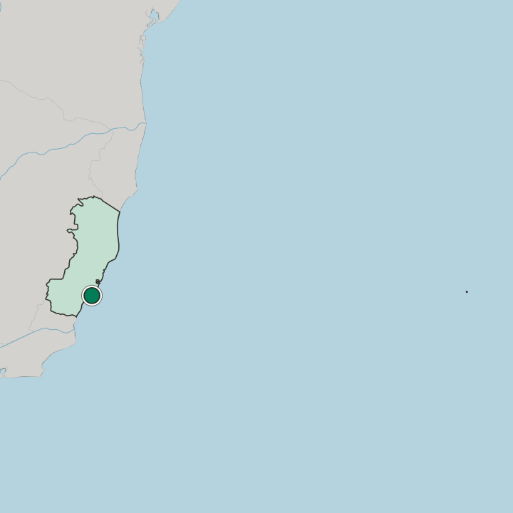 Map showing Guarapari — In Espírito Santo