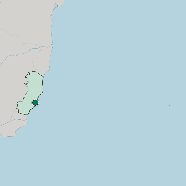 Map showing Vitória — In Espírito Santo
