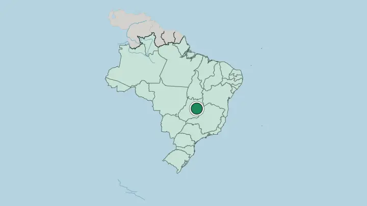 Map of Brasília in Brazil