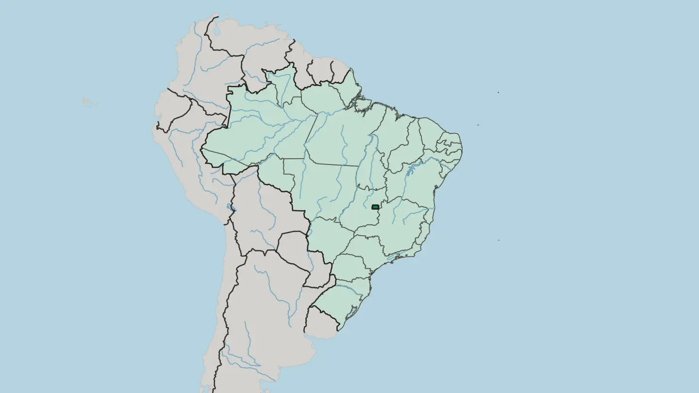 Map of Federal District in Brazil