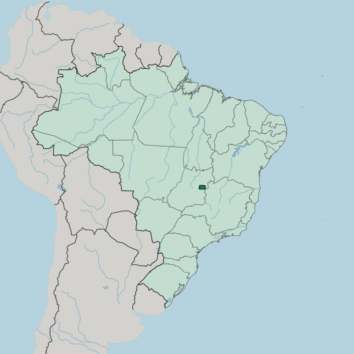 Map showing Federal District — In Brazil