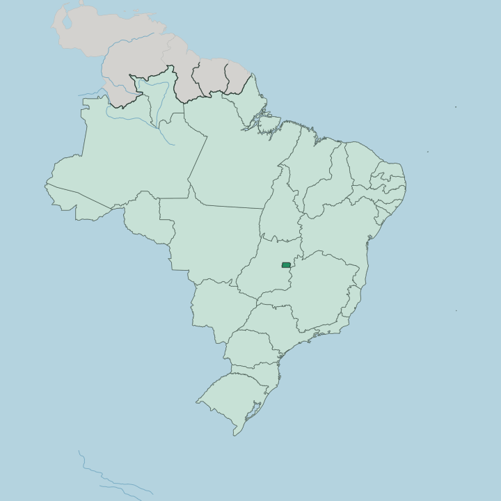 Map showing Federal District — In Brazil