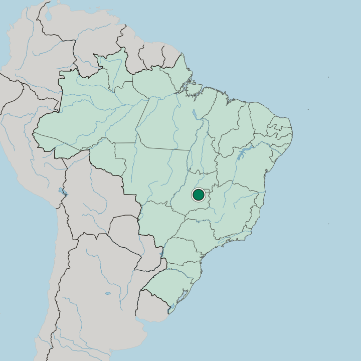 Map showing Anápolis — In Brazil