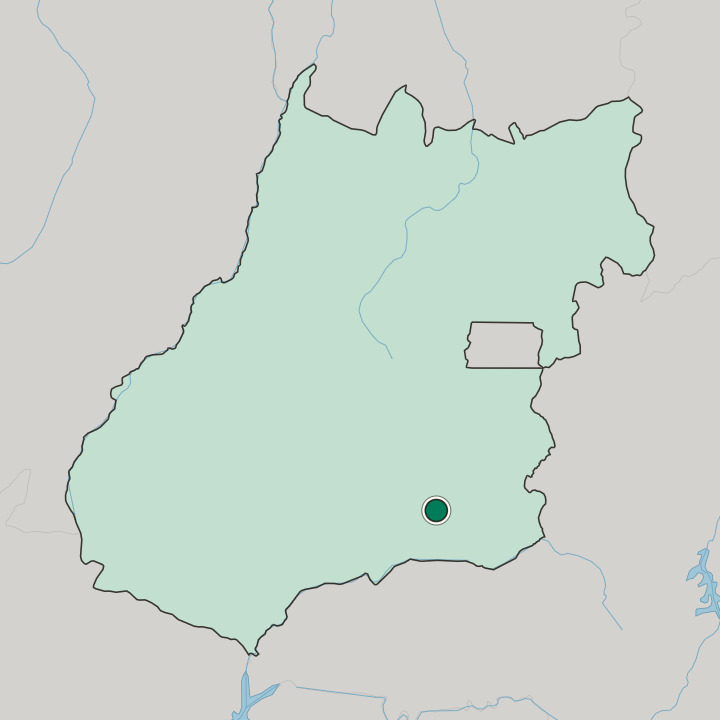 Map showing Caldas Novas — In Goiás