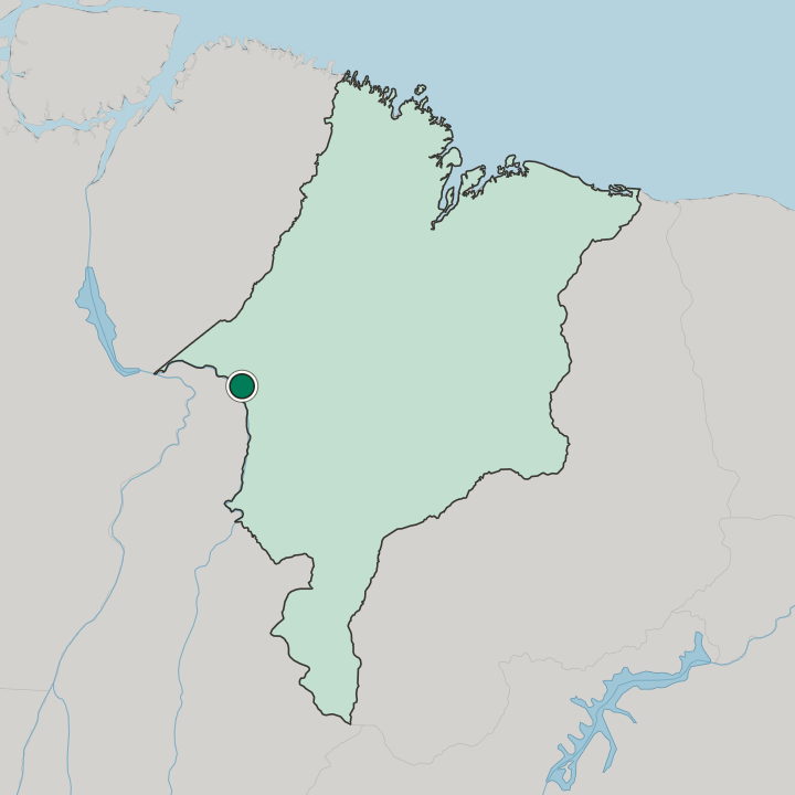 Map showing Imperatriz — In Maranhão