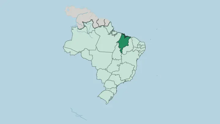 Map of Maranhão in Brazil