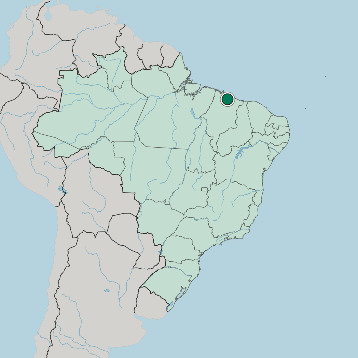 Map showing São Luís — In Brazil