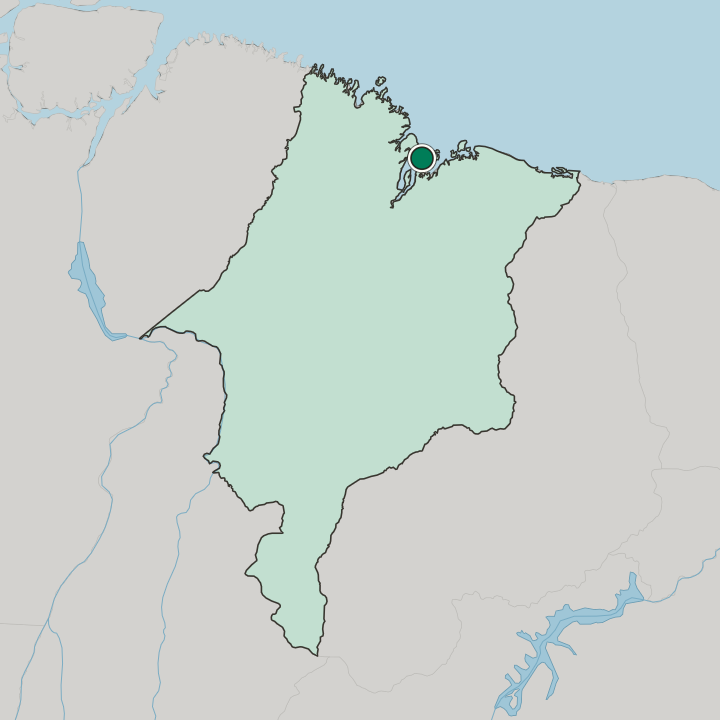 Map showing São Luís — In Maranhão