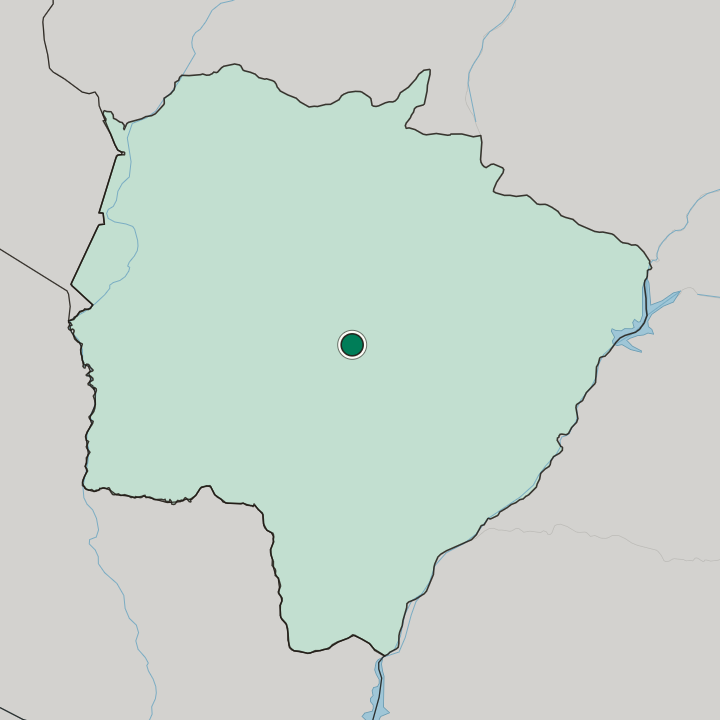 Map showing Amambaí — In Mato Grosso do Sul