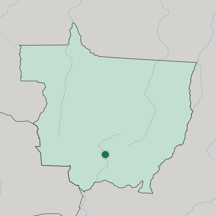 Map showing Goiabeira — In Mato Grosso