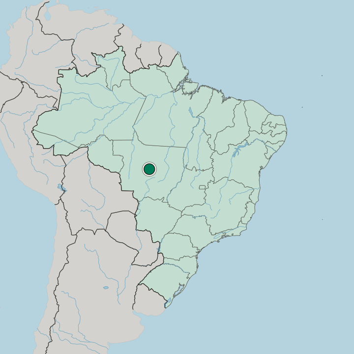 Map showing Lucas do Rio Verde — In Brazil