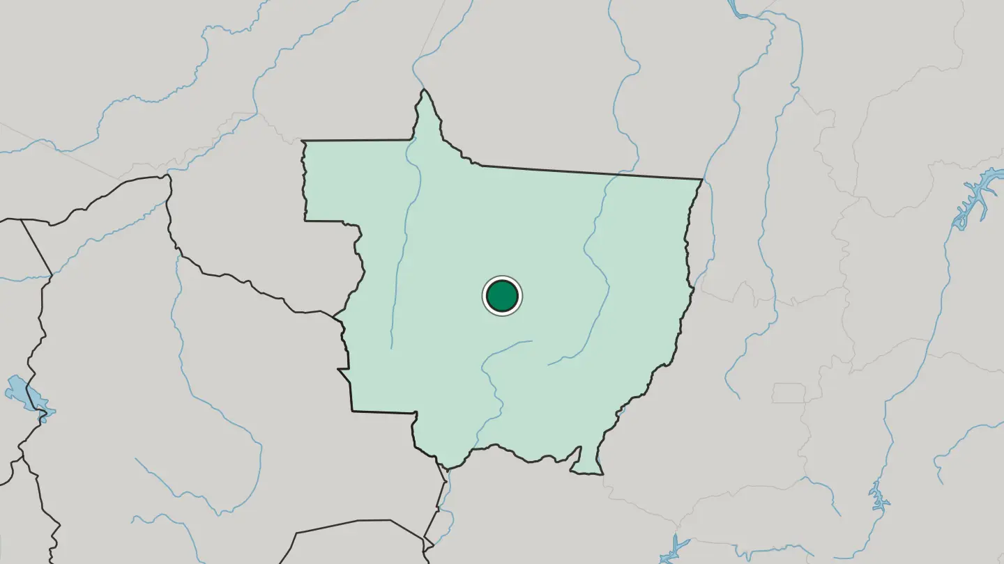 Map of Lucas do Rio Verde in Brazil
