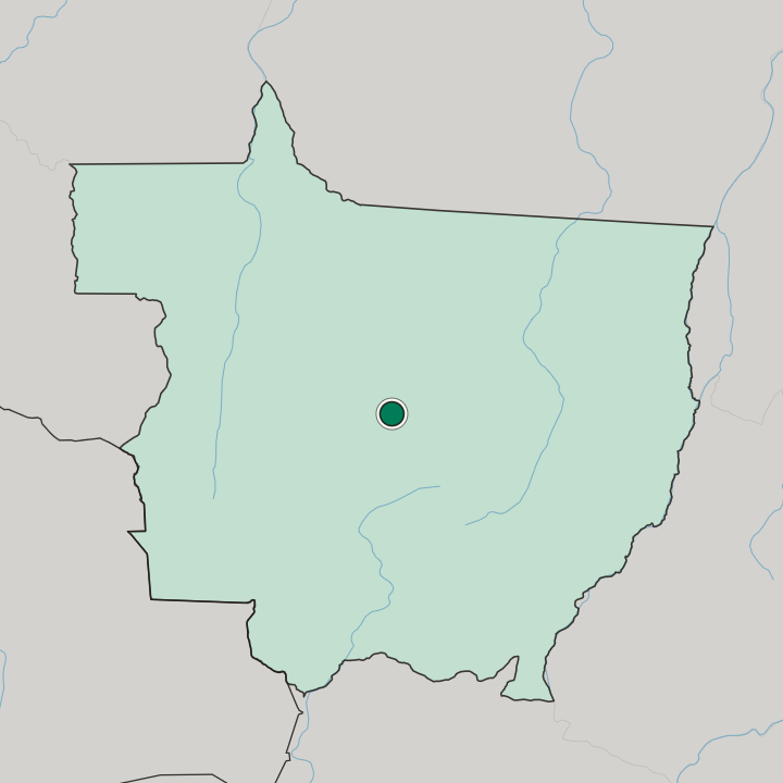 Map showing Lucas do Rio Verde — In Mato Grosso